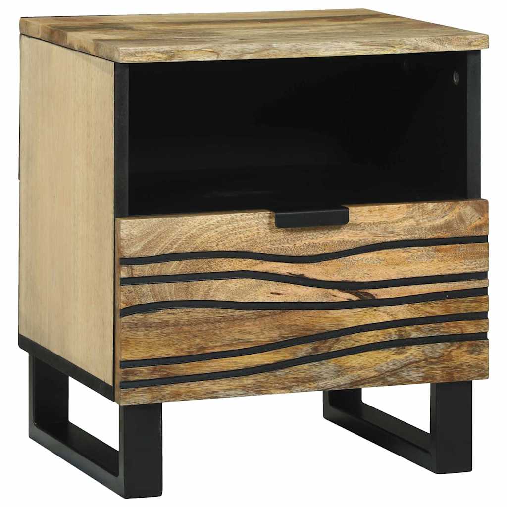 Нощно шкафче 40x33x46 см от масивно дърво манго