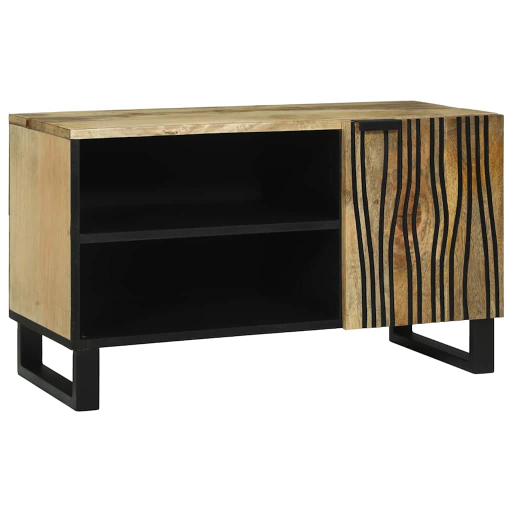 TV-skab - 80x31,5x46 cm solidt mangotræ og konstrueret træ