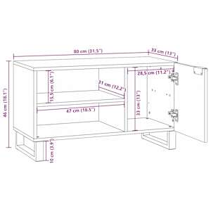 TV jednotky Hnědá 80 x 33 x 46 cm Kompozitní dřevo - obrázek 11
