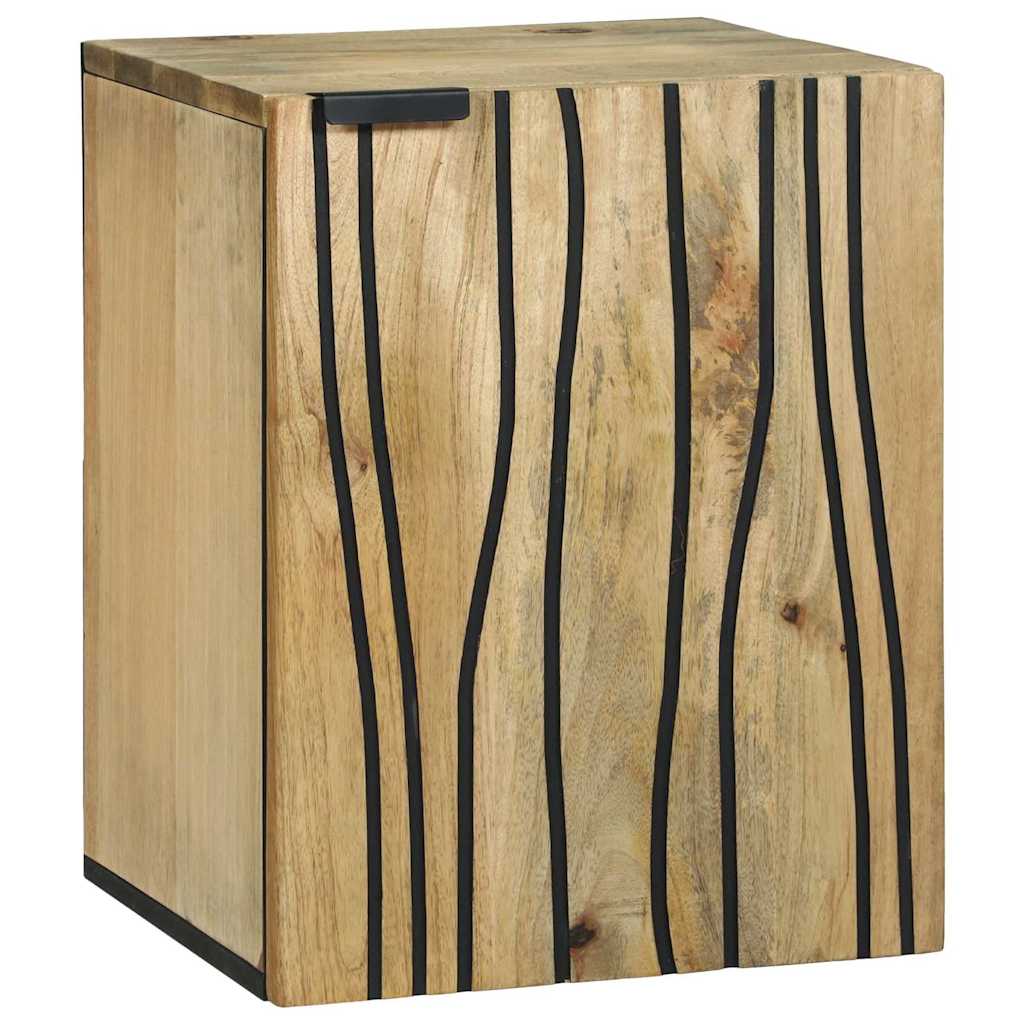 Badeværelsesskab - 38 x 33,5 x 48 cm, lavet af solidt træ.
