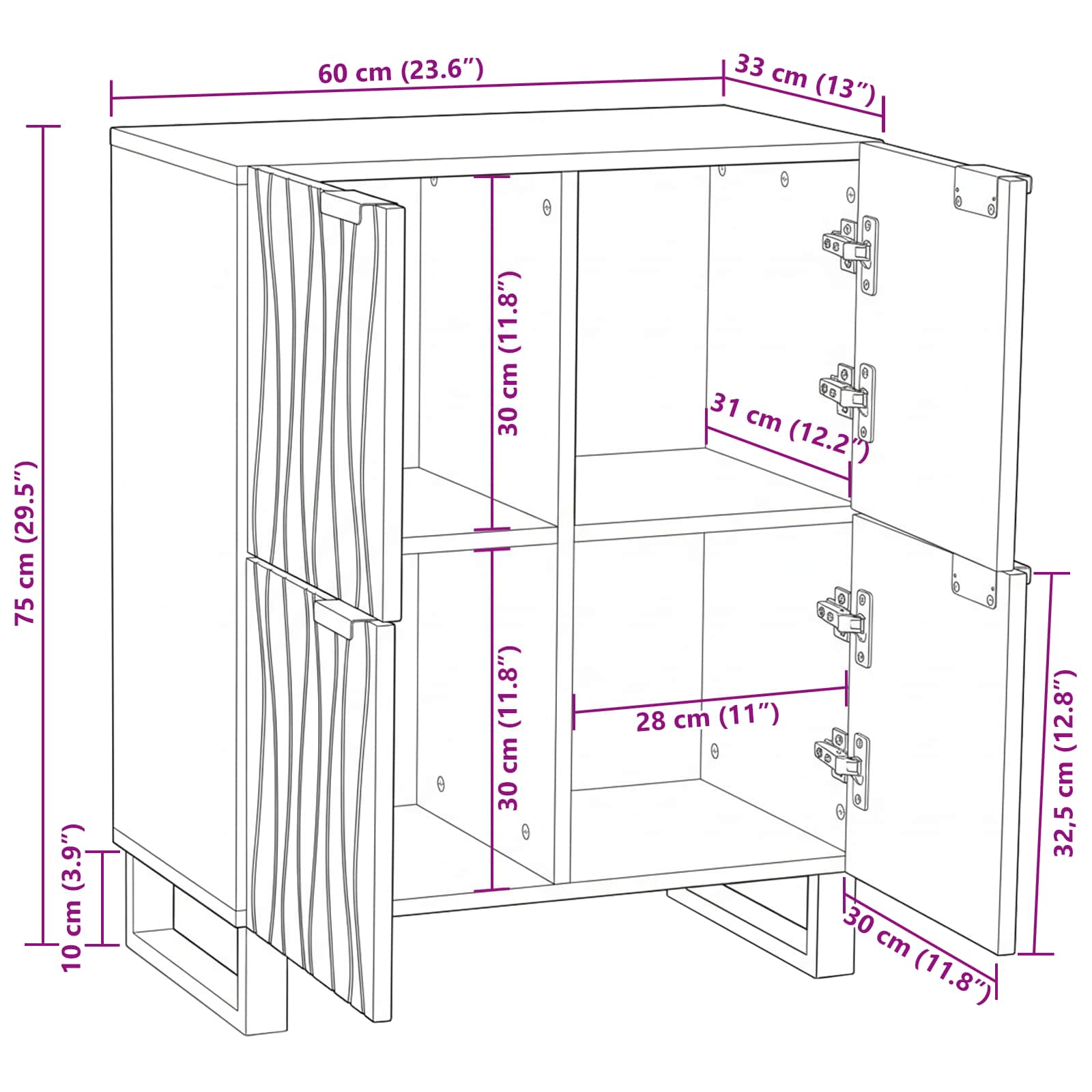 Kõrge laud Pruun 60 x 33 x 75 cm mangopuit 11 Kõik vajalik sinu aeda ja koju! Kõrge laud Pruun 60 x 33 x 75 cm mangopuit - Image 11