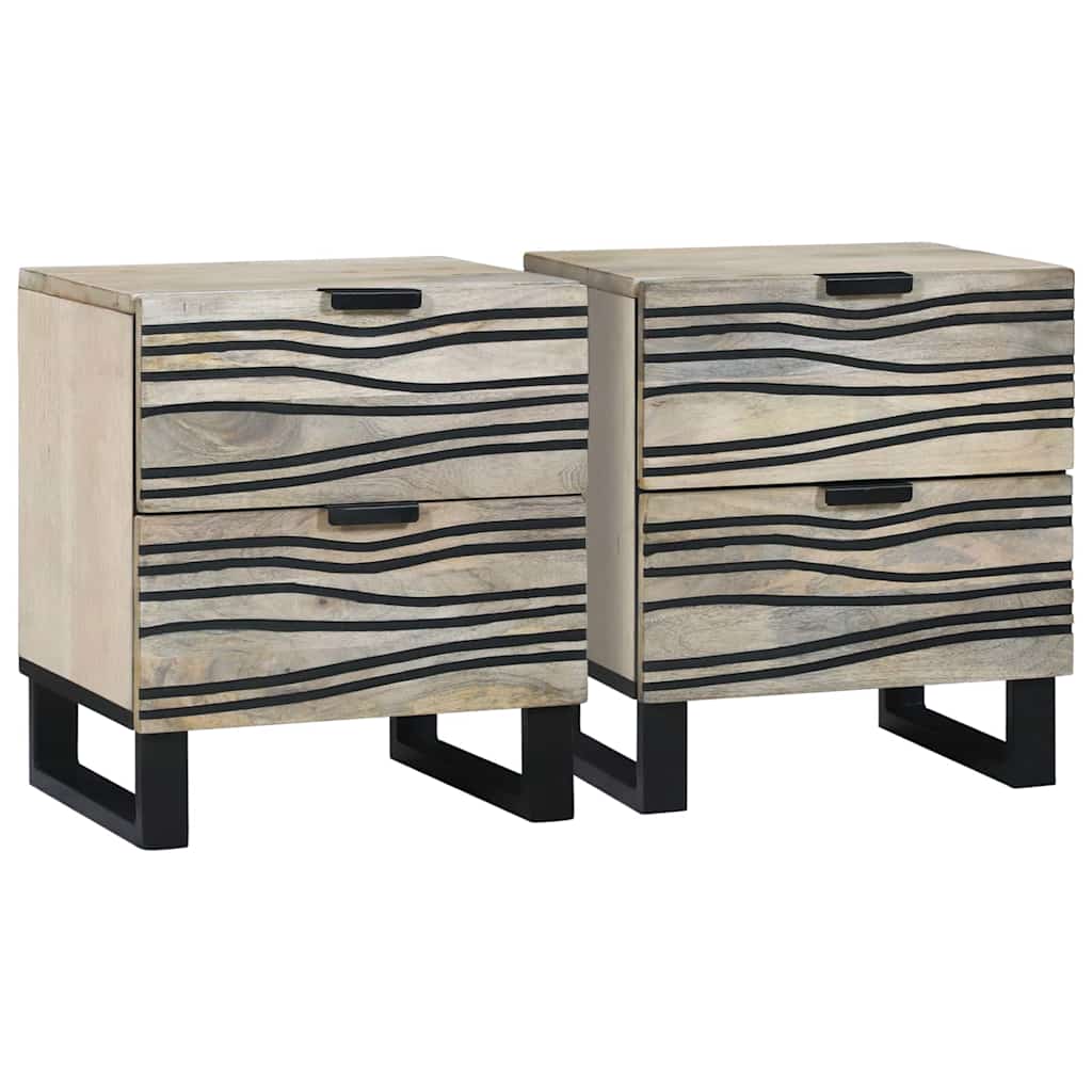 Нощни маси с чекмедже 2 pcs Орех 40 x 33.5 x 46 см