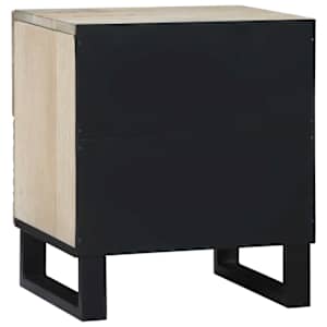 Noční skříňka se zásuvkou 2 pcs Bílá a černá 40 x 33 x 46 cm - obrázek 6