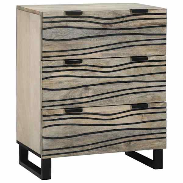 vidaXL K&otilde;ide sahtliga Valge 60 x 33.5 x 75 cm Mangopuit