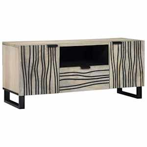 TV enote s predalom Bela 105 x 33 x 46 cm Konstruiran les