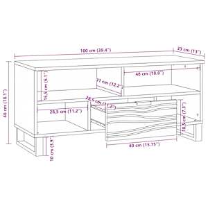 TV jednotky se zásuvkou Bílá 105 x 33 x 46 cm Kompozitní dřevo - obrázek 11