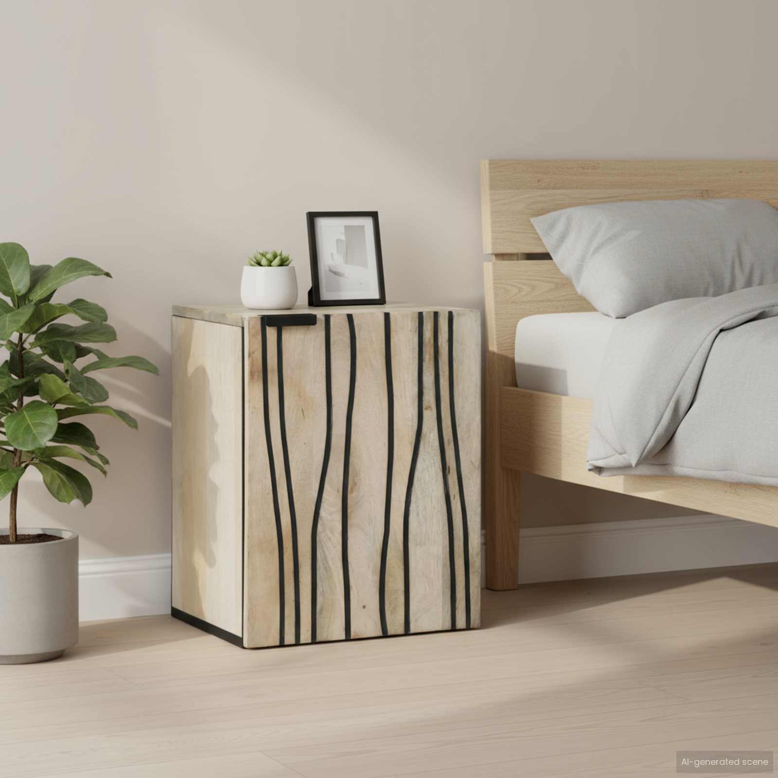 vidaXL Waschbeckenschrank mit Tür Weiß 38 x 33,5 x 48 cm Holzwerkstoff