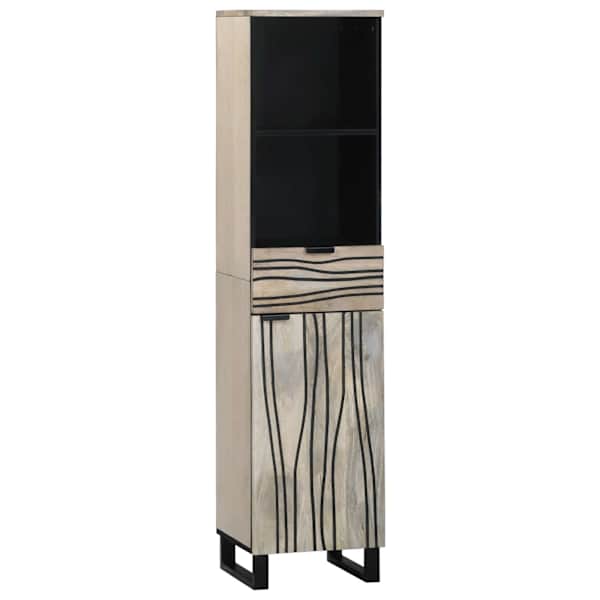 vidaXL Vannitoa kapp Valge 38 x 33 x 160 cm Tehispuit