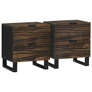 Noční skříňka 2 pcs Vlašský ořech 40 x 33 x 46 cm - obrázek 1