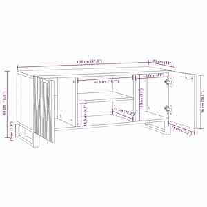 TV jednotky Vlašský ořech 105 x 33 x 46 cm Kompozitní dřevo - obrázek 11