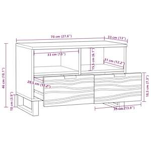 TV jednotky Vlašský ořech 70 x 33 x 46 cm Kompozitní dřevo - obrázek 11