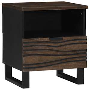 Noční skříňka se zásuvkou 2 pcs Vlašský ořech 40 x 33 x 46 cm - obrázek 3