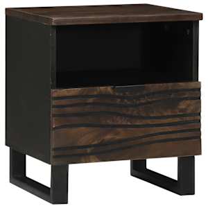 Noční skříňka se zásuvkou 2 pcs Vlašský ořech 40 x 33 x 46 cm - obrázek 4