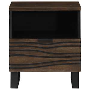 Noční skříňka se zásuvkou 2 pcs Vlašský ořech 40 x 33 x 46 cm - obrázek 5