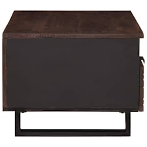 Konferenční stolek se zásuvkou Hnědá a černá 80 x 54 x 40 cm - obrázek 4