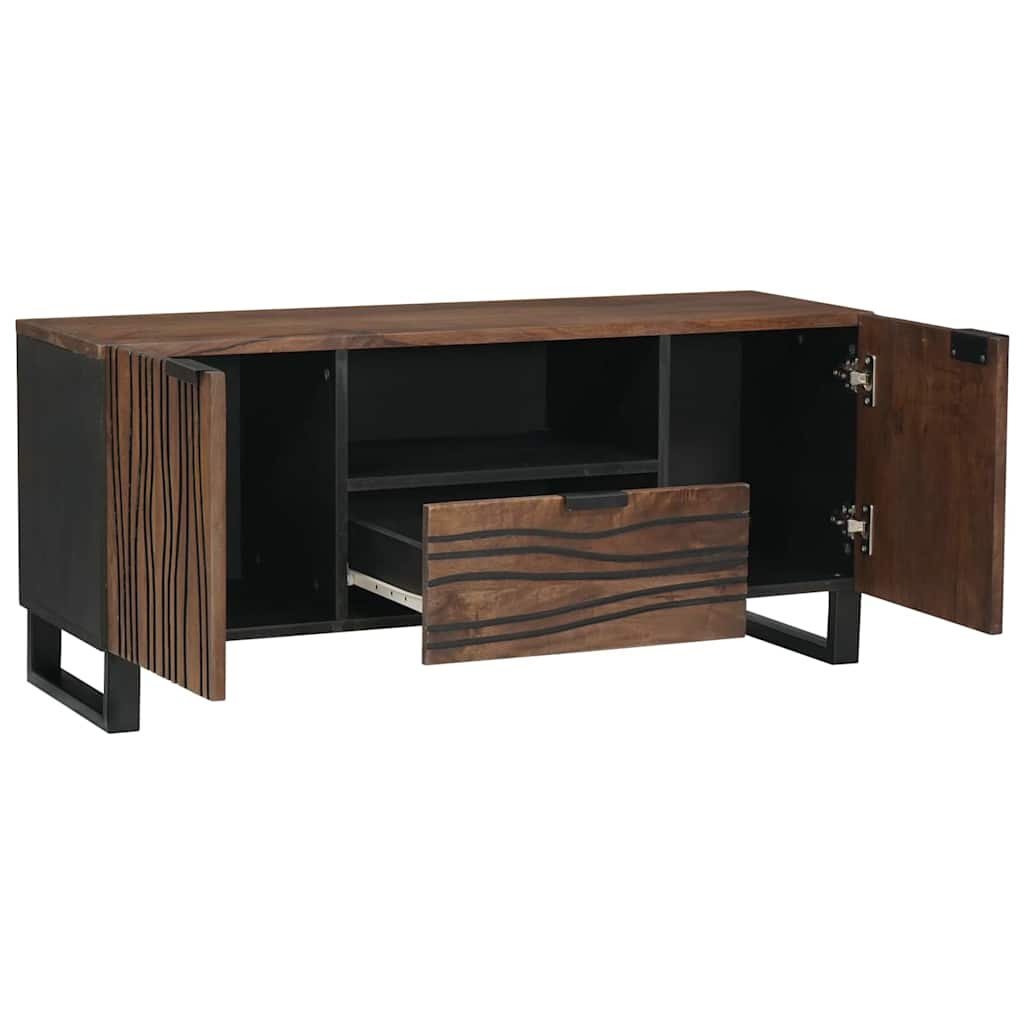 vidaXL TV Kast met lade Bruin 105 x 33 x 46 cm massief mangohout