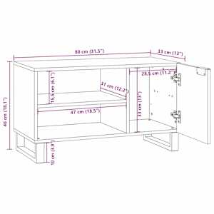 TV jednotky Vlašský ořech 80 x 33 x 46 cm Kompozitní dřevo - obrázek 12