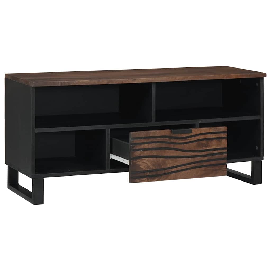 vidaXL TV Kast met lade Bruin 105 x 33 x 46 cm massief mangohout