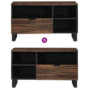 TV jednotky Vlašský ořech 80 x 33 x 46 cm Kompozitní dřevo - obrázek 10