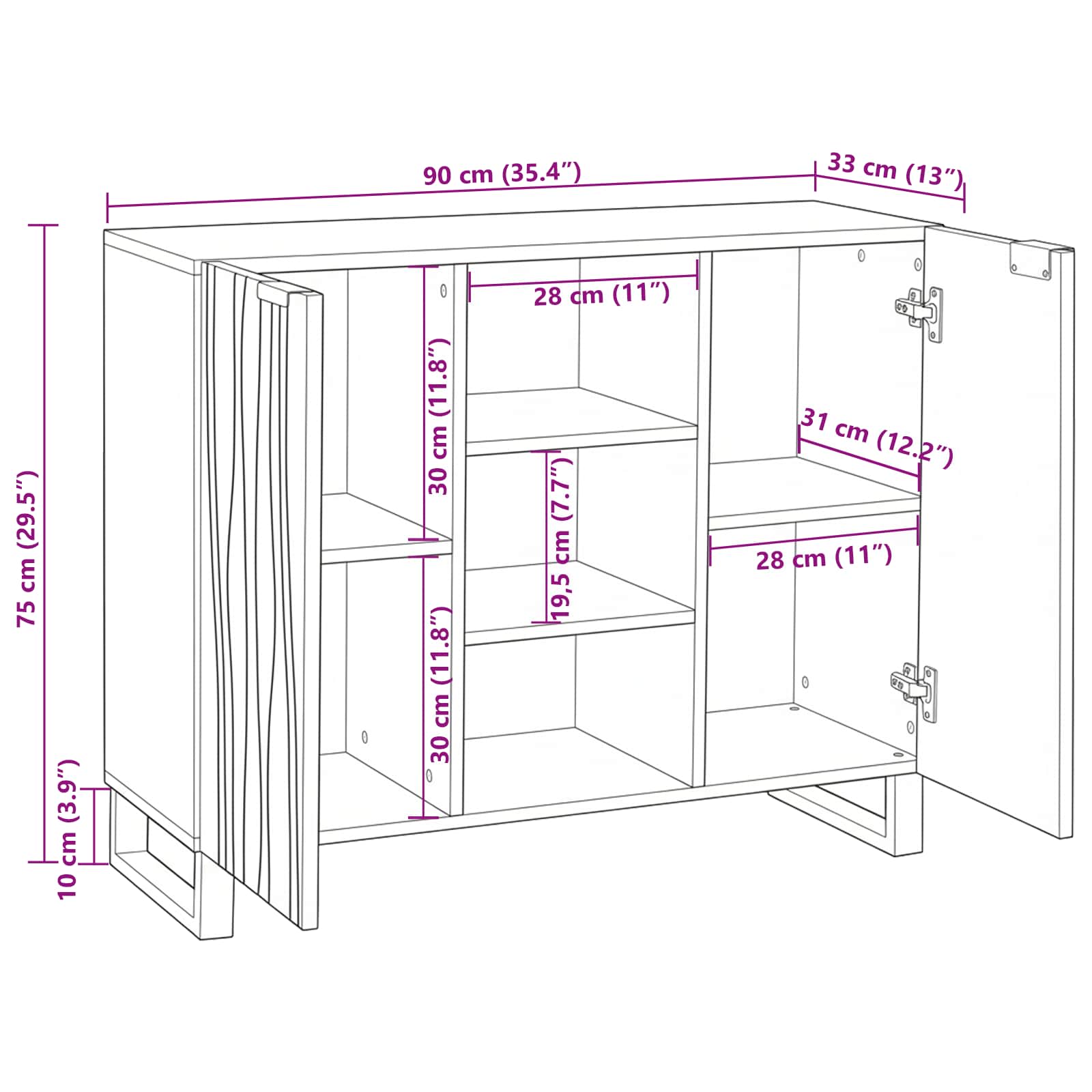 Kõrvalhoone Pruun 90 x 33 x 75 cm mangopuit 11 Kõik vajalik sinu aeda ja koju! Kõrvalhoone Pruun 90 x 33 x 75 cm mangopuit - Image 11