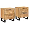vidaXL &Ouml;&ouml;lambi kapp 2 tk Neutraalne 40 x 33 x 46 cm Tugev mango puu