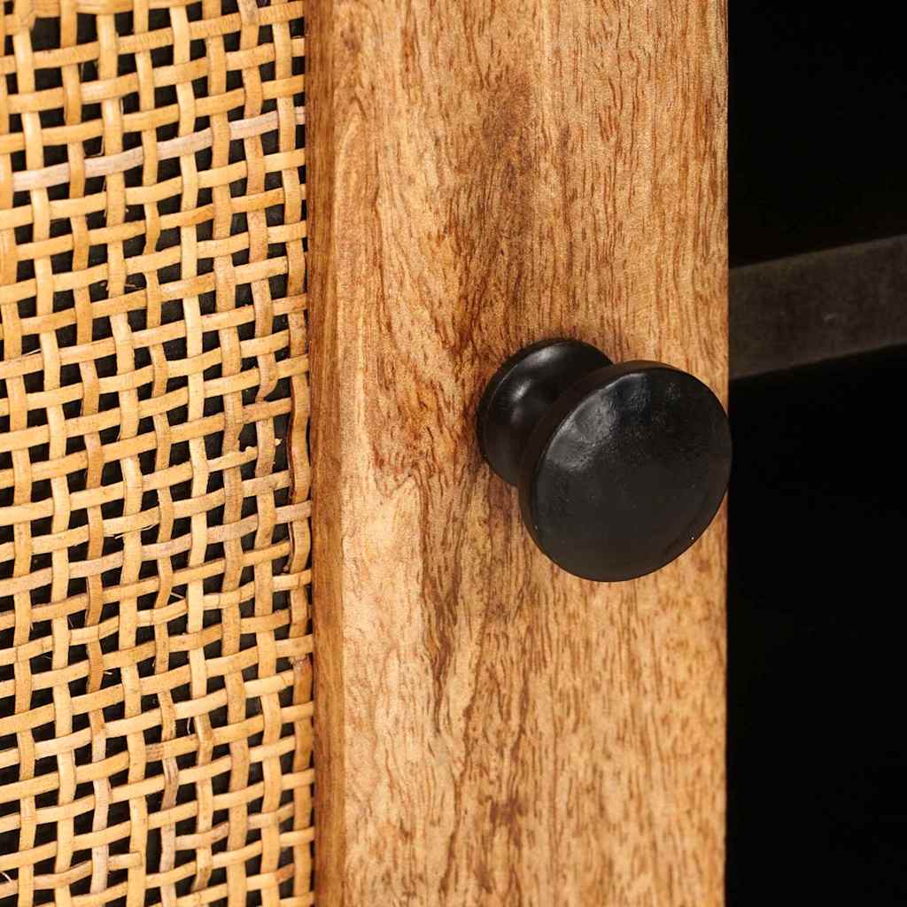 TV-kast met plank Bruin 105 x 33,5 x 46 cm Massief Mango Hout image 7