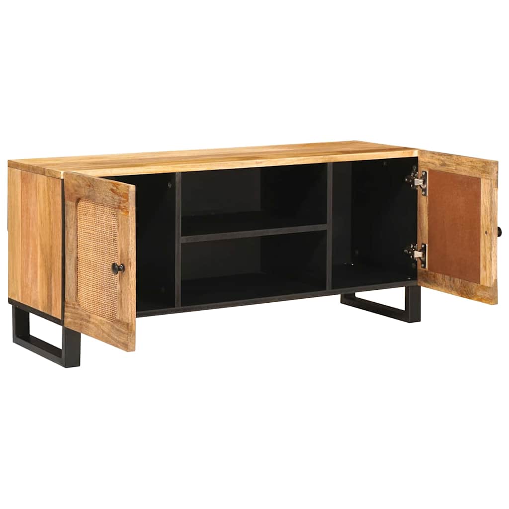 TV-kast met plank Bruin 105 x 33,5 x 46 cm Massief Mango Hout image 2
