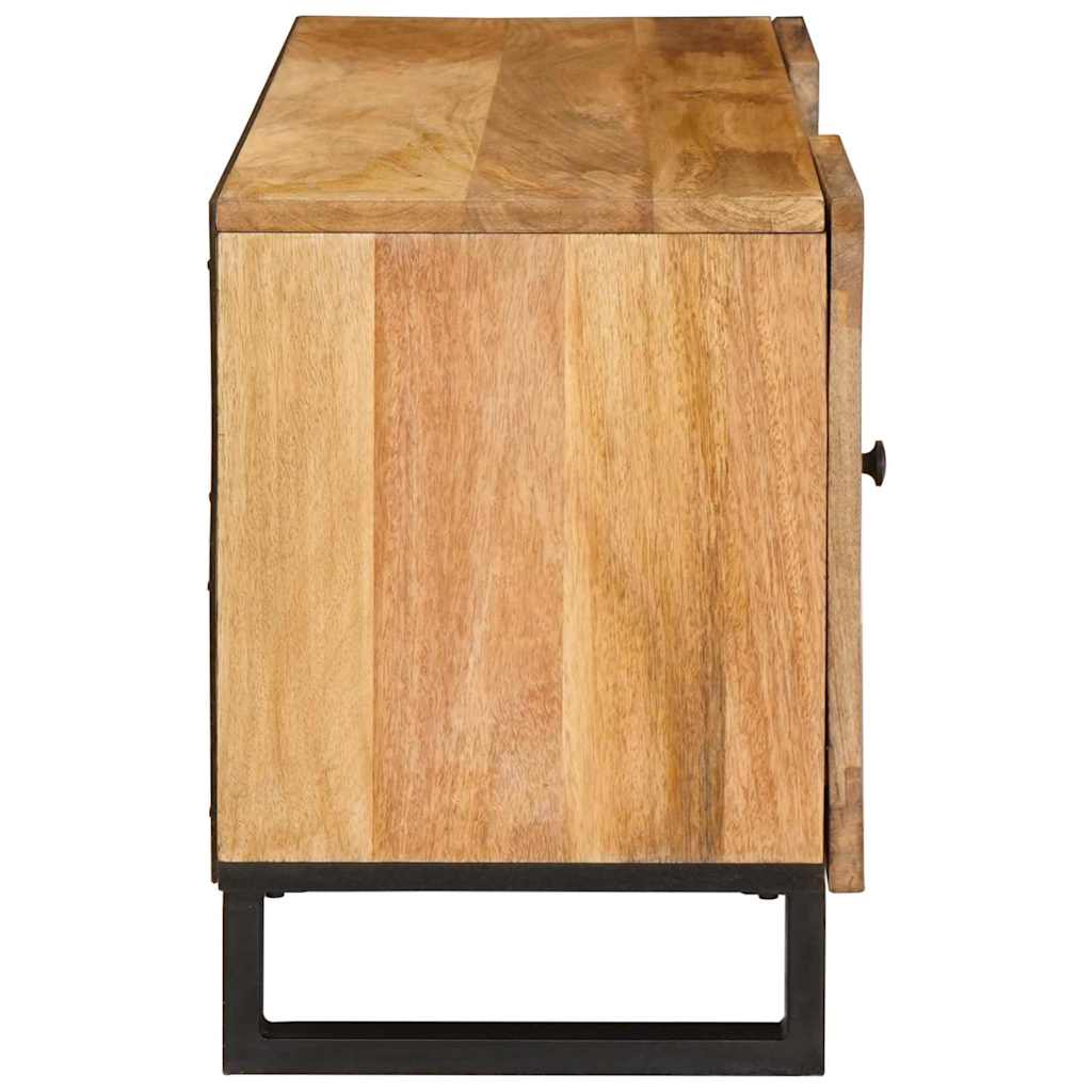 TV-kast met plank Bruin 105 x 33,5 x 46 cm Massief Mango Hout image 4