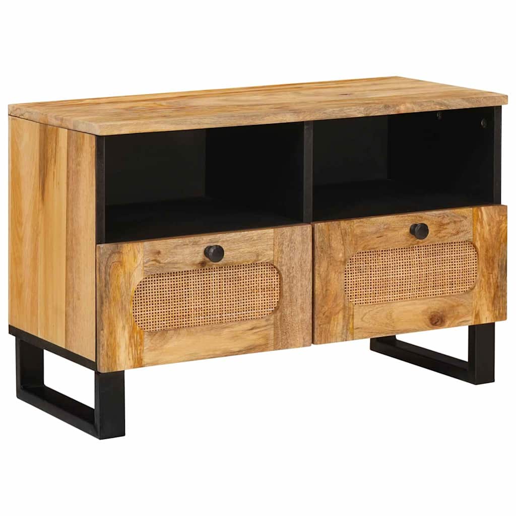 TV-kast met lade Bruin 70 x 33,5 x 46 cm Massief Mango Hout image 1