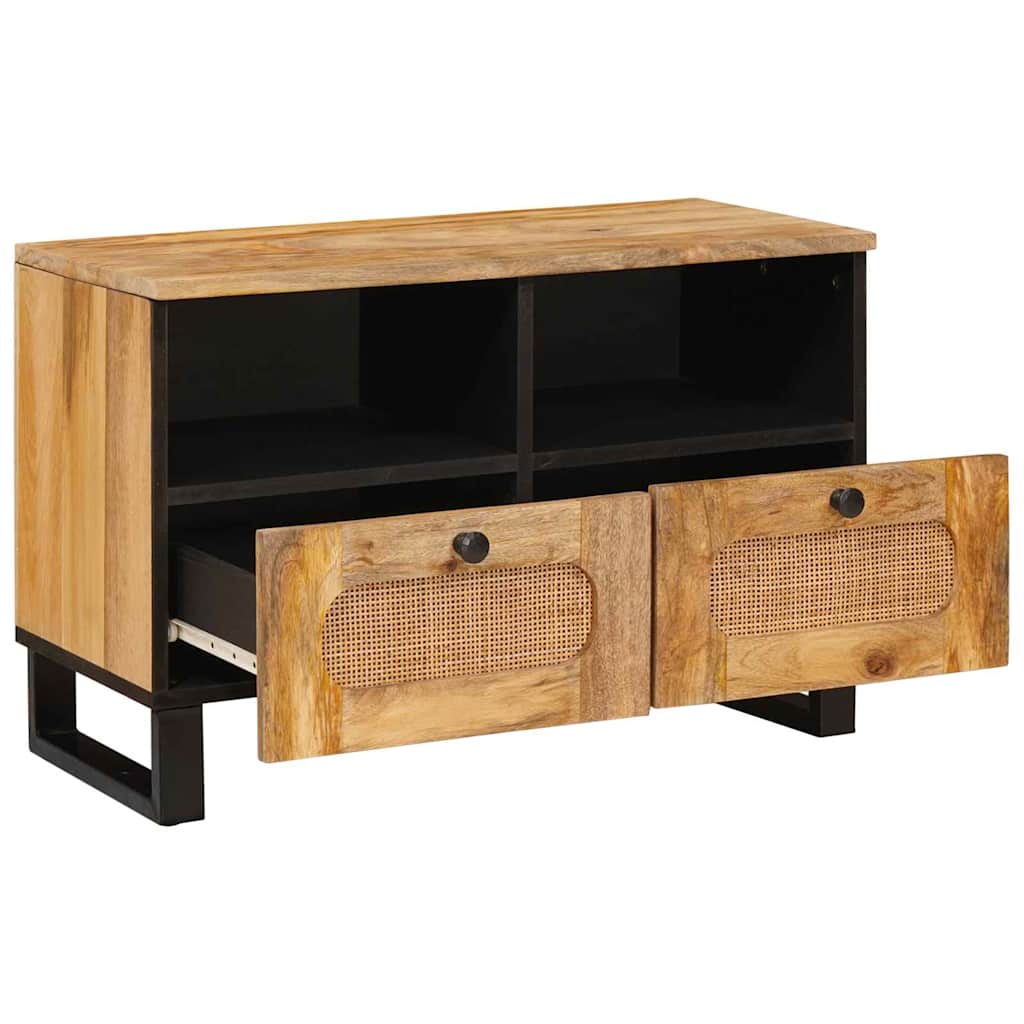 TV-kast met lade Bruin 70 x 33,5 x 46 cm Massief Mango Hout image 2