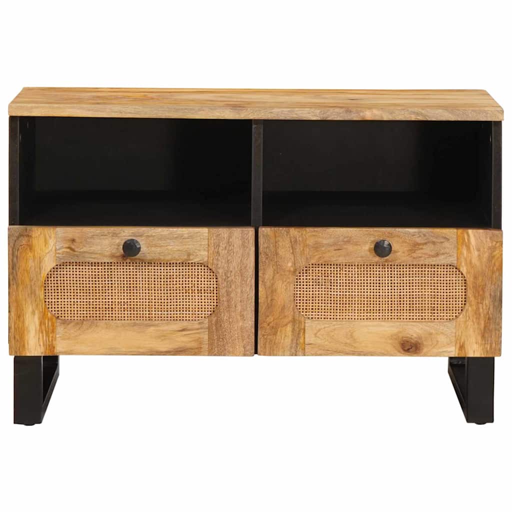 TV-kast met lade Bruin 70 x 33,5 x 46 cm Massief Mango Hout image 3