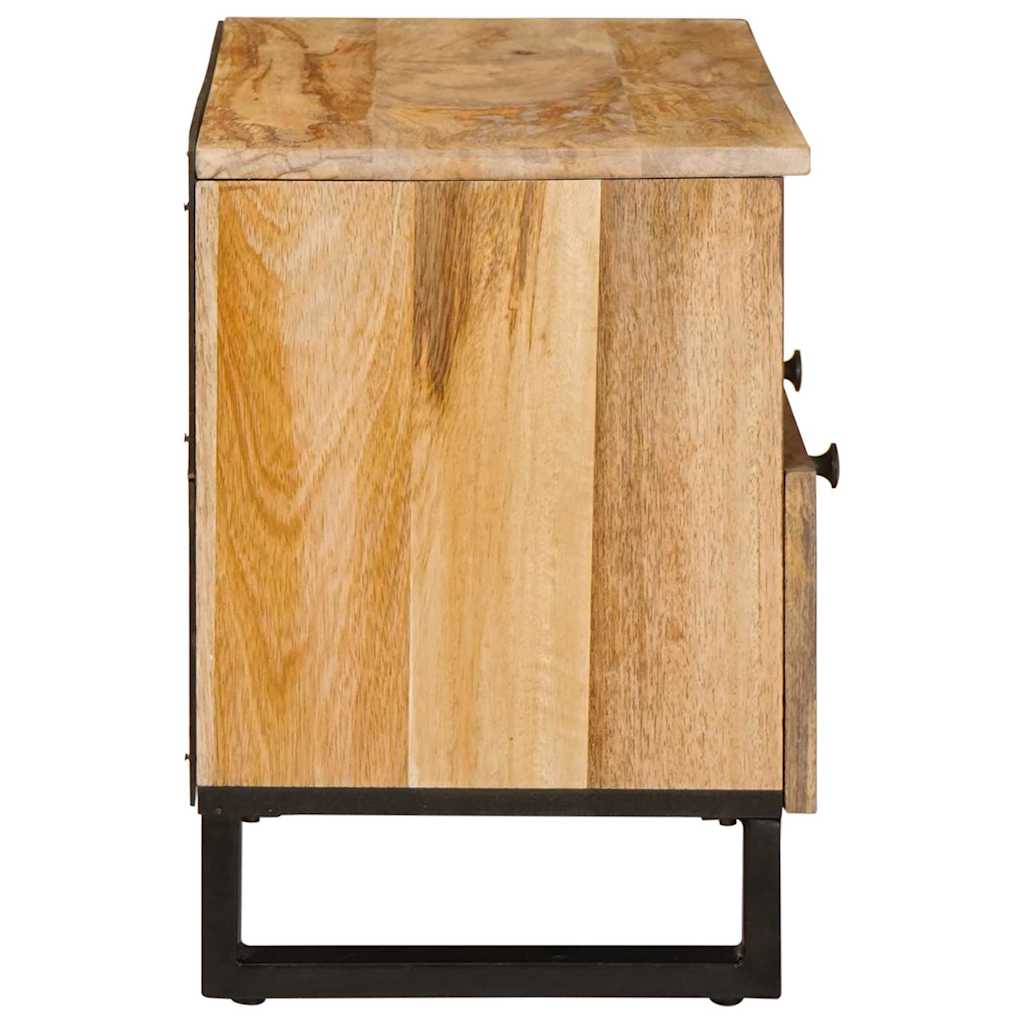 TV-kast met lade Bruin 70 x 33,5 x 46 cm Massief Mango Hout image 4