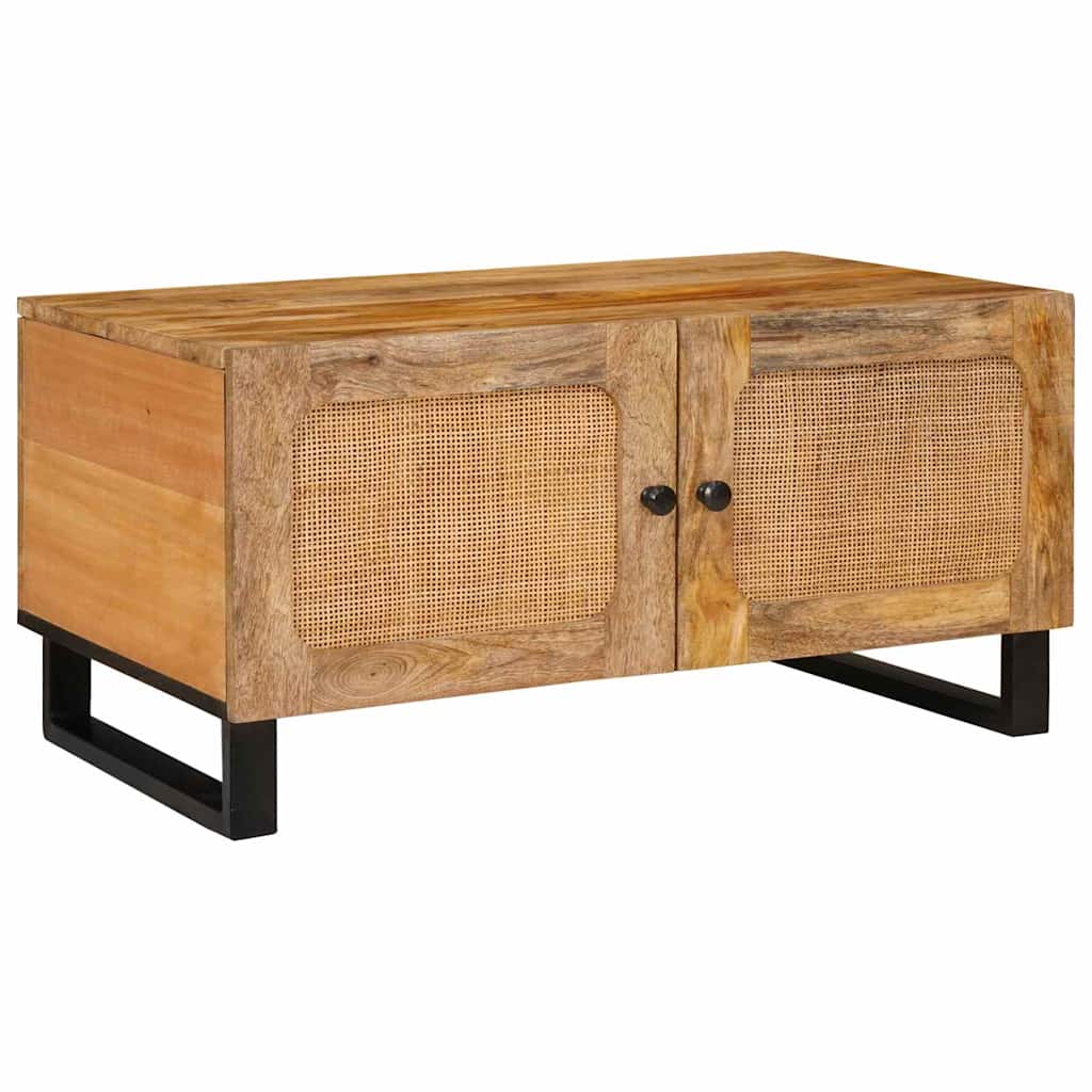vidaXL Couchtisch Natur 80 x 50 x 40 cm Massivholz Mango