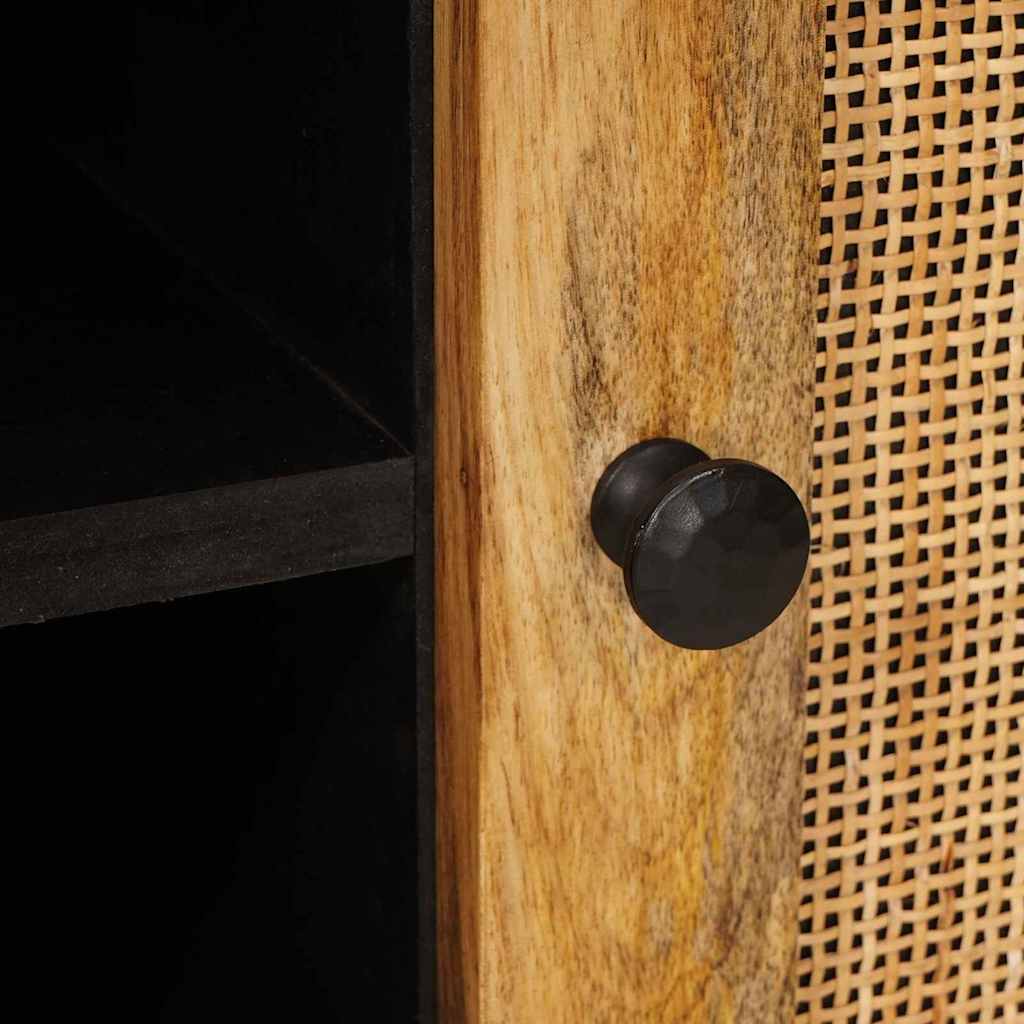 TV-kast met opslag Bruin 80 x 31,5 x 46 cm Massief Mango Hout image 7