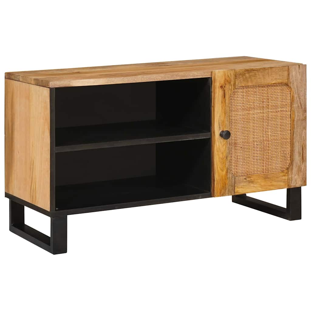 TV-kast met opslag Bruin 80 x 31,5 x 46 cm Massief Mango Hout image 1