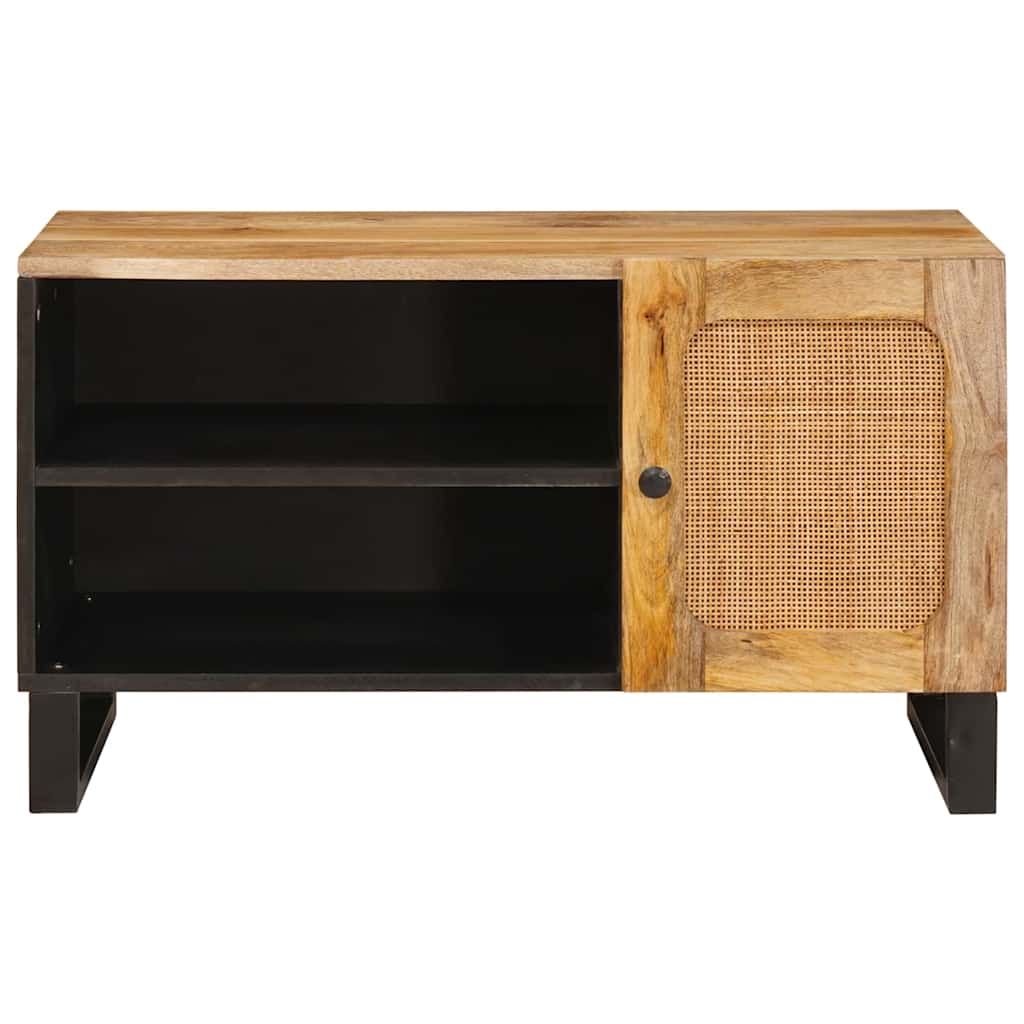 TV-kast met opslag Bruin 80 x 31,5 x 46 cm Massief Mango Hout image 3