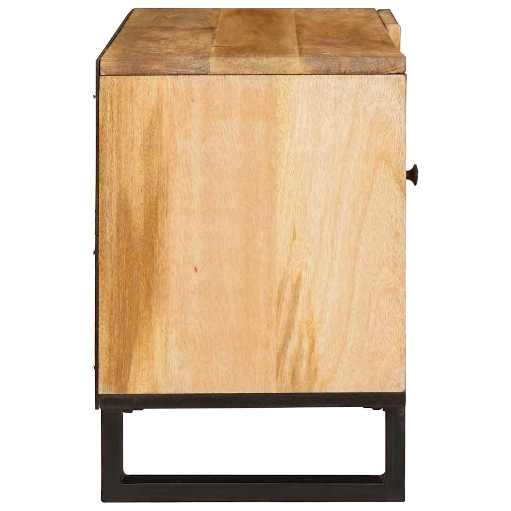 TV-kast met opslag Bruin 80 x 31,5 x 46 cm Massief Mango Hout image 4