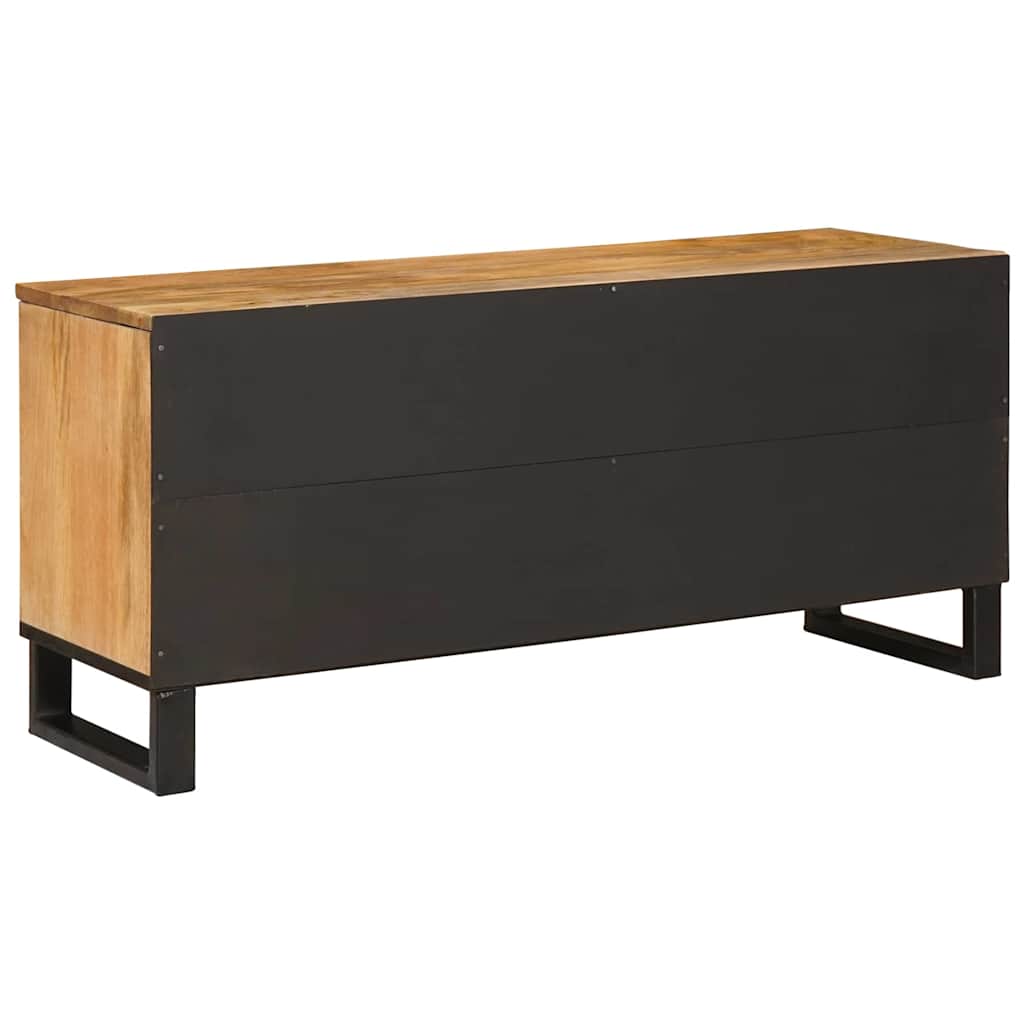 TV-kast met lade Bruin 100 x 33,5 x 46 cm Massief Mango Hout image 5