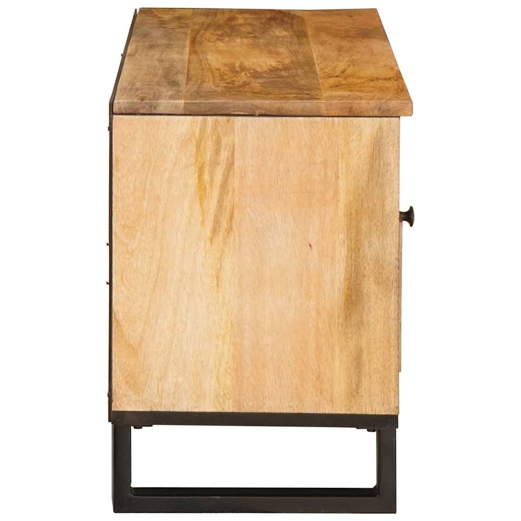 TV-kast met lade Bruin 100 x 33,5 x 46 cm Massief Mango Hout image 4