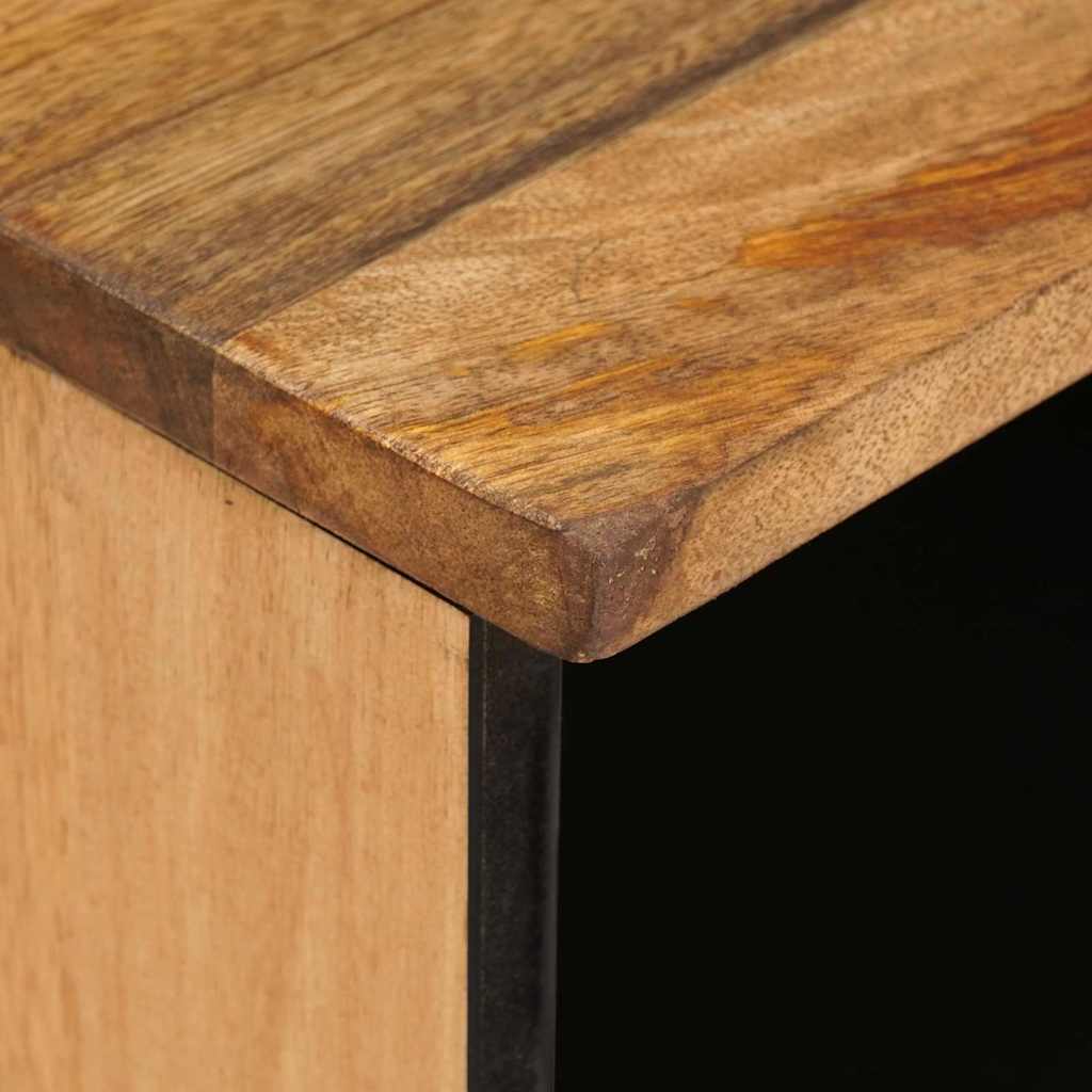 TV-kast met lade Bruin 80 x 33,5 x 46 cm Massief Mango Hout image 8