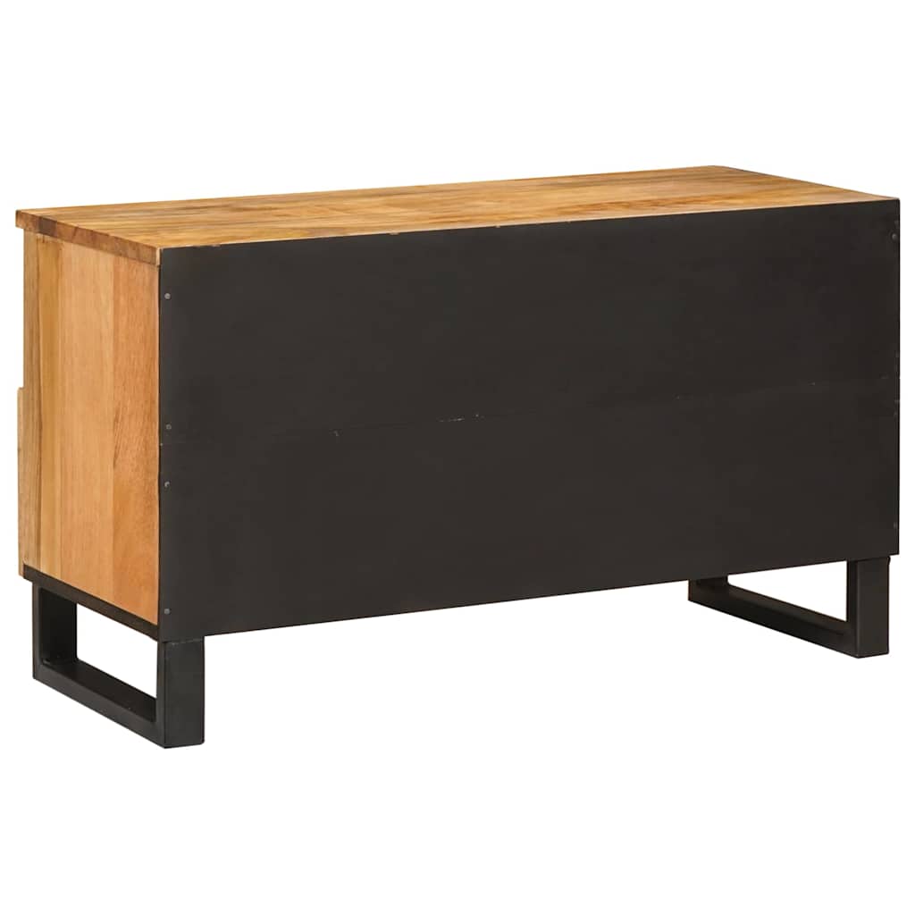 TV-kast met lade Bruin 80 x 33,5 x 46 cm Massief Mango Hout image 5