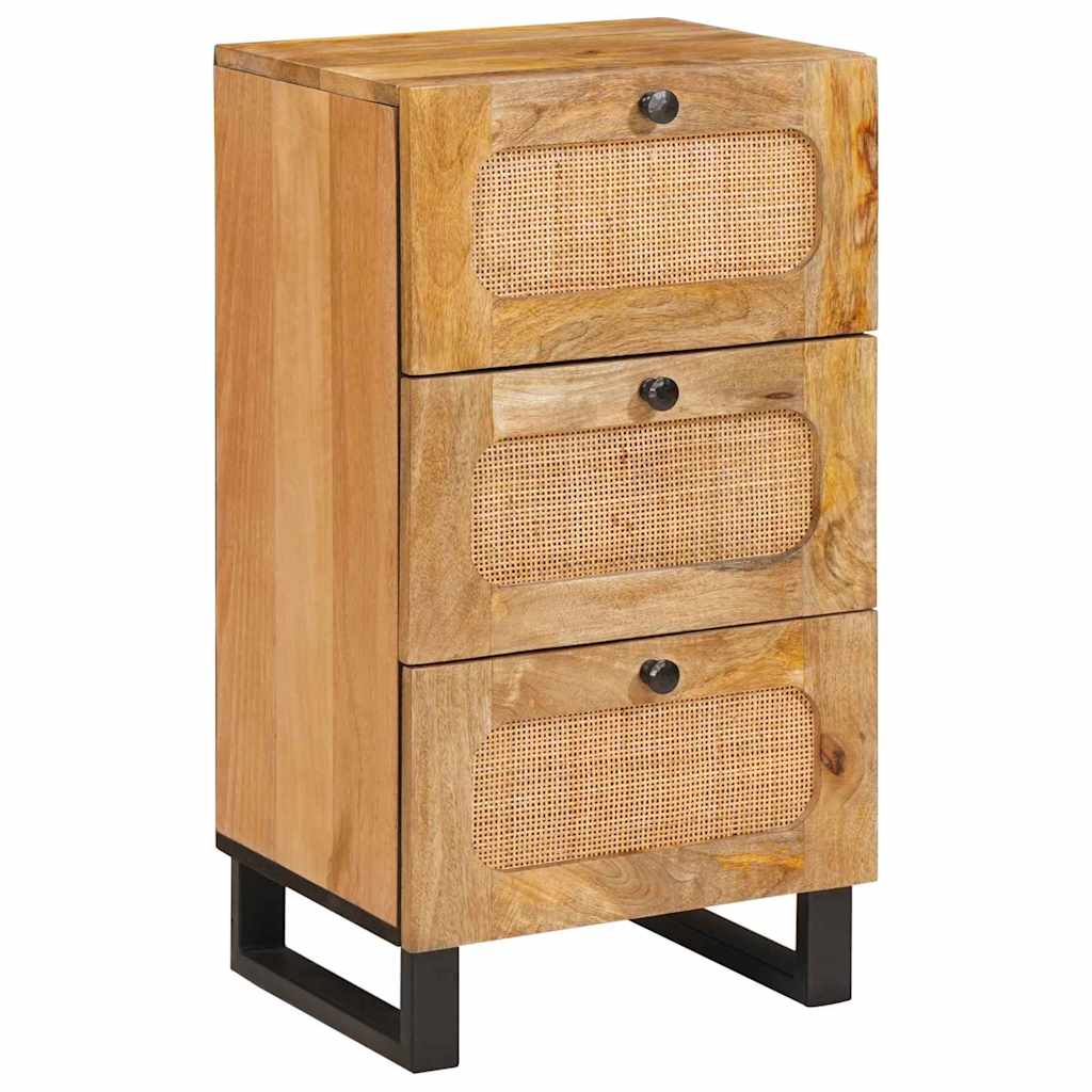 Dressoir met lade Bruin 40 x 33,5 x 75 cm Massief Mango Hout image 1