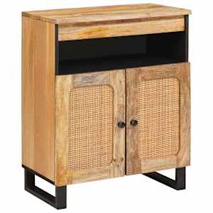 Strani šal z vrati Rjava 60 x 33 x 75 cm Masiven les manga