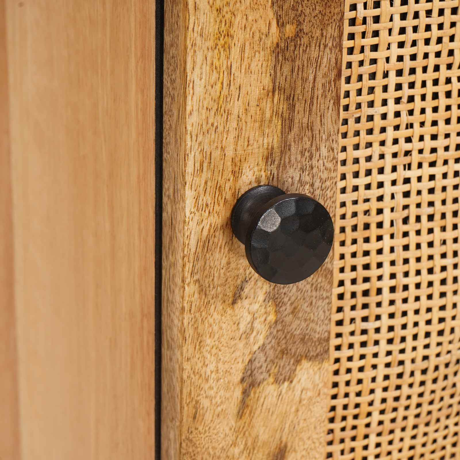 Hoge kast met opslag Bruin 90 x 33 x 75 cm Massief Mango Hout image 7