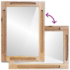 Koupelnové zrcadlo Hnědá 50 x 2,5 x 70 cm Masivní mangové dřevo - obrázek 8