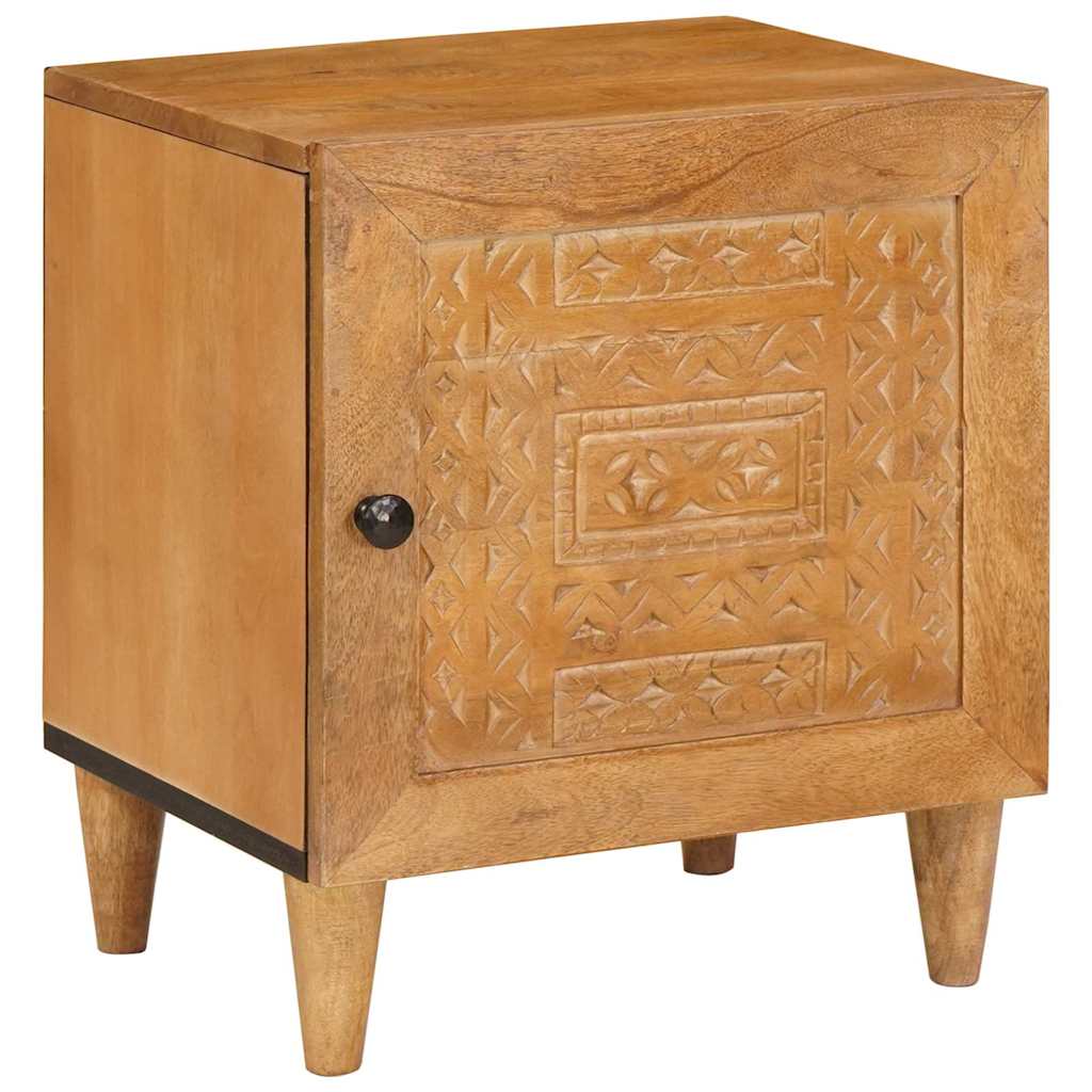 vidaXL Nachtkastje 2 pcs Lichtbruin 40 x 33 x 46 cm massief mangohout