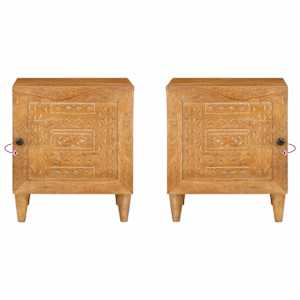 Noční skříňka 2 pcs Světle hnědá 80 x 50 x 40 cm - obrázek 11
