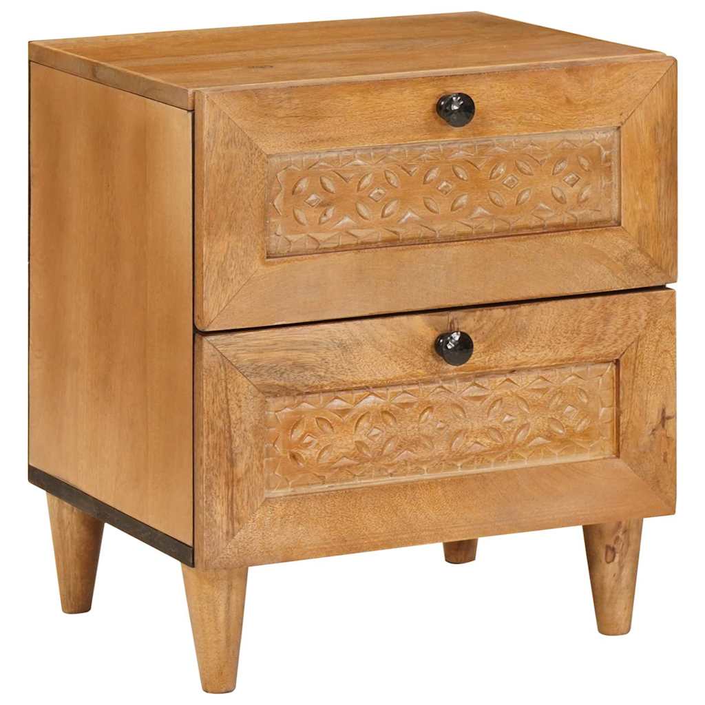 vidaXL Noptieră Maro deschis 40 x 33 x 46 cm Lemn masiv de mango