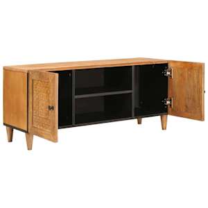 TV jednotky Světle hnědá 105 x 33 x 46 cm Masivní mangové dřevo - obrázek 2