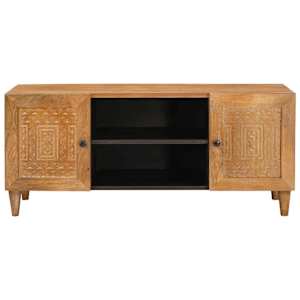 TV jednotky Světle hnědá 105 x 33 x 46 cm Masivní mangové dřevo - obrázek 3